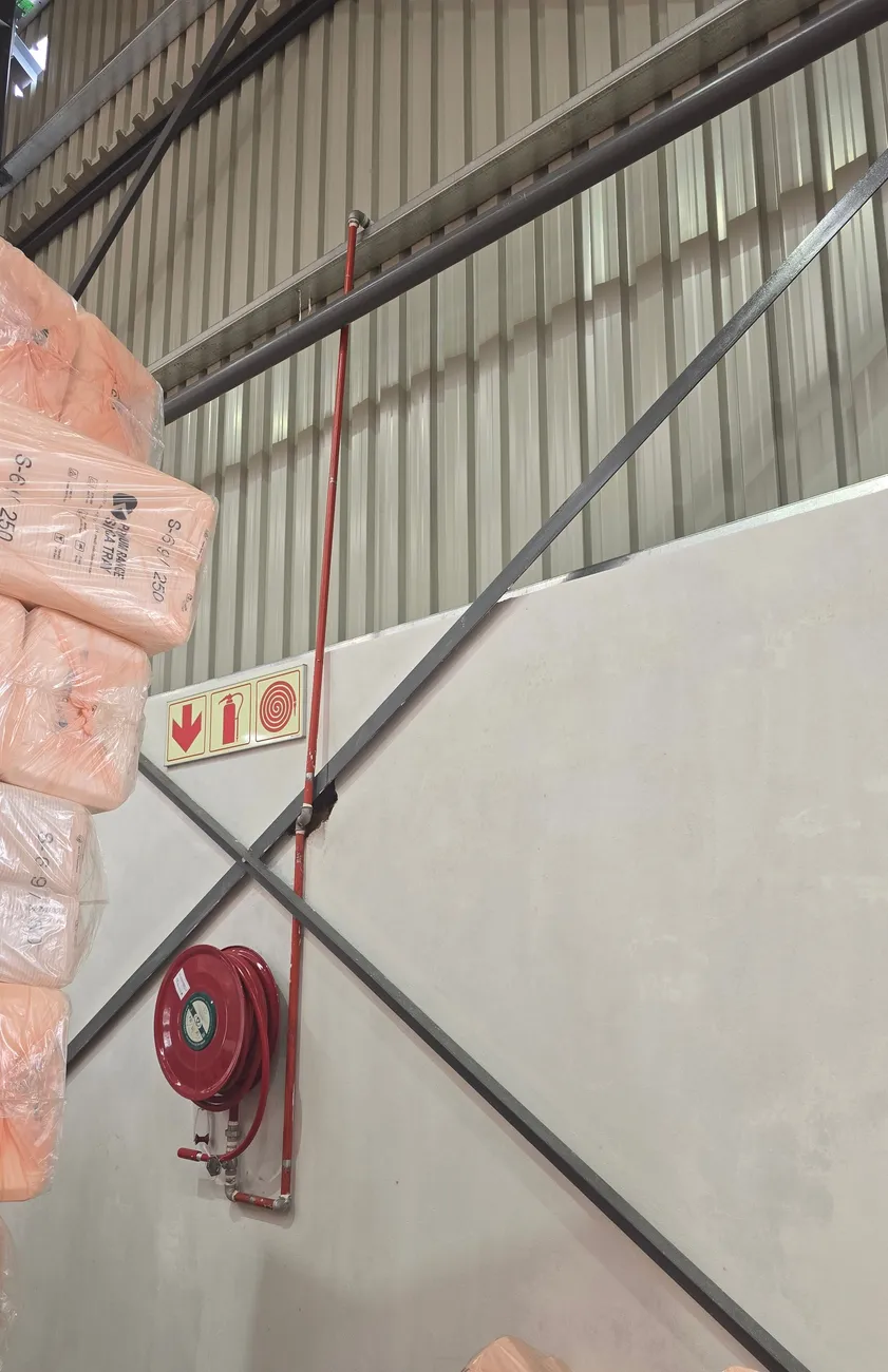Warehouse fire protection installation