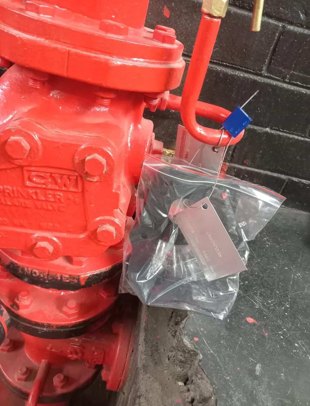 Sprinkler control valve close-up